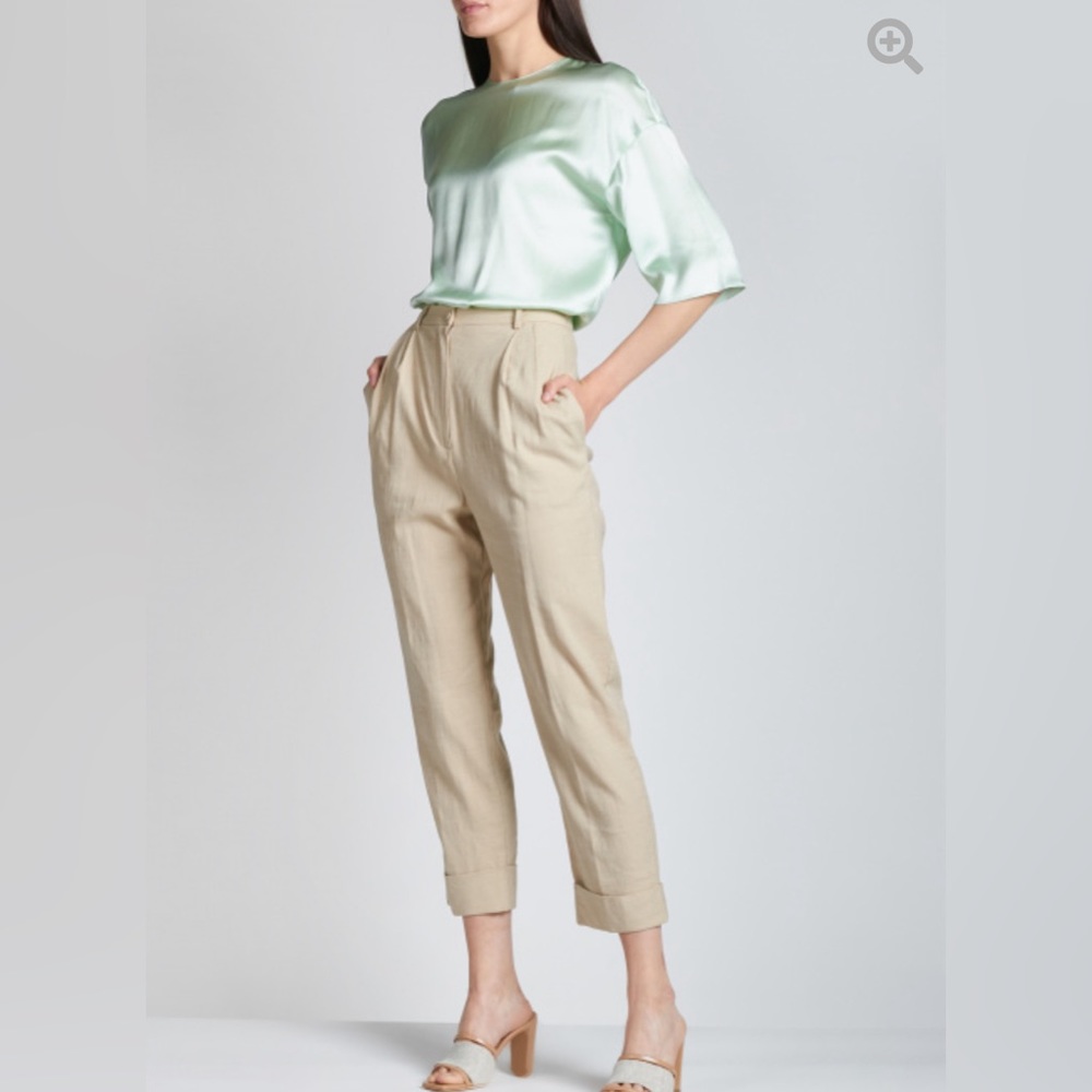 Vince Satin Silk Boxy Top NWT